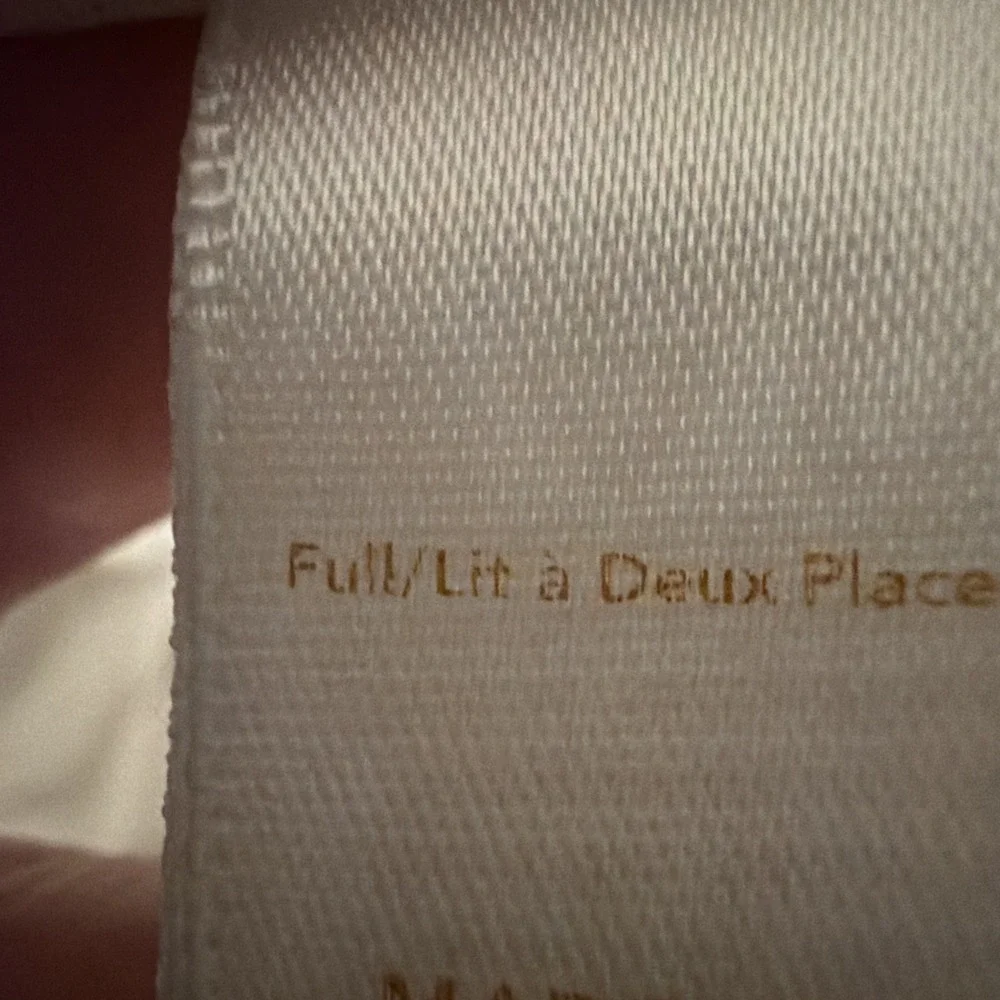 Pottery Barn Teen  Full Emily & Merrit Gold stripe Metallic Dust Ruffle 2 Shams